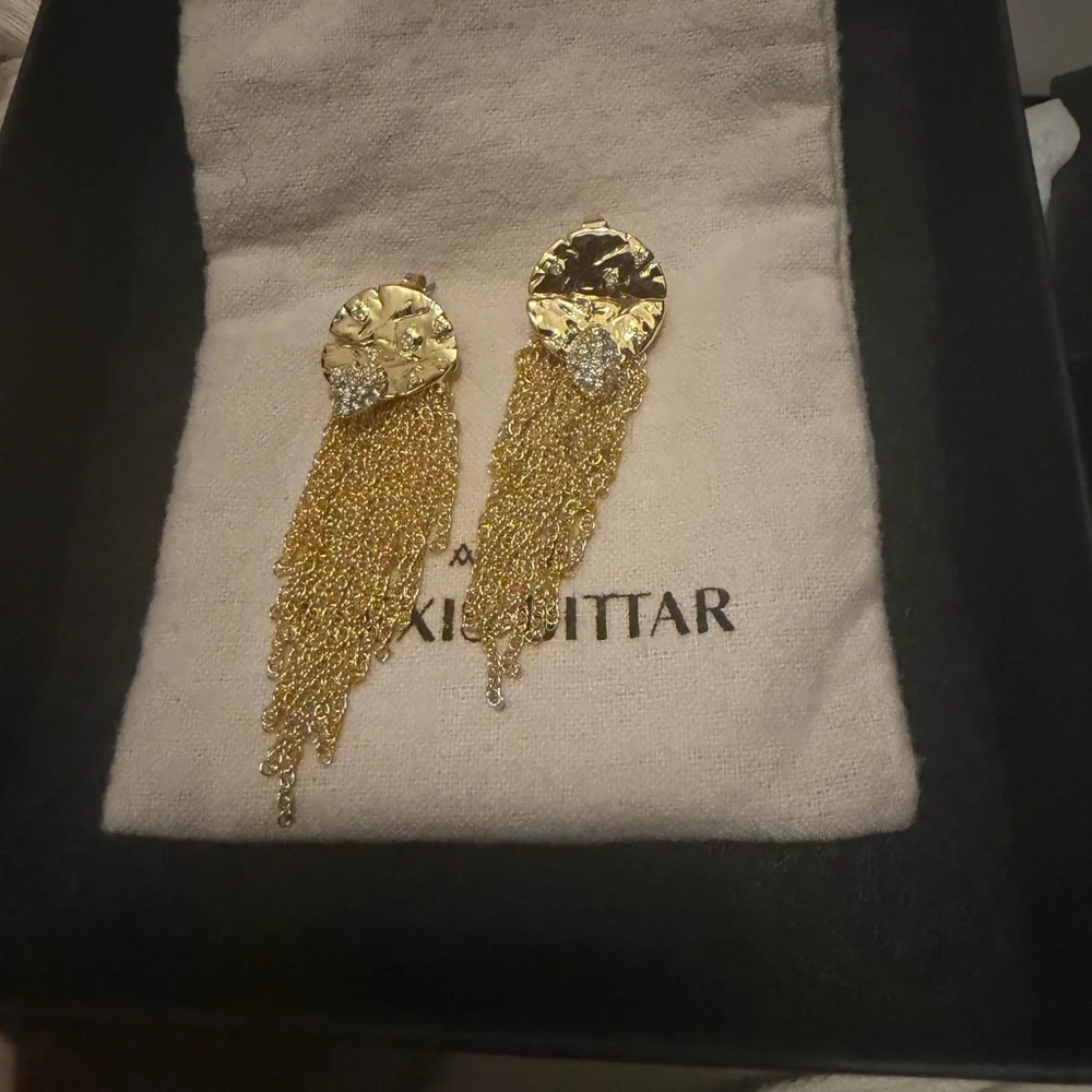 Alexis Bittar Rocky Crystal Tassel Earrings NWT - Picture 1 of 5